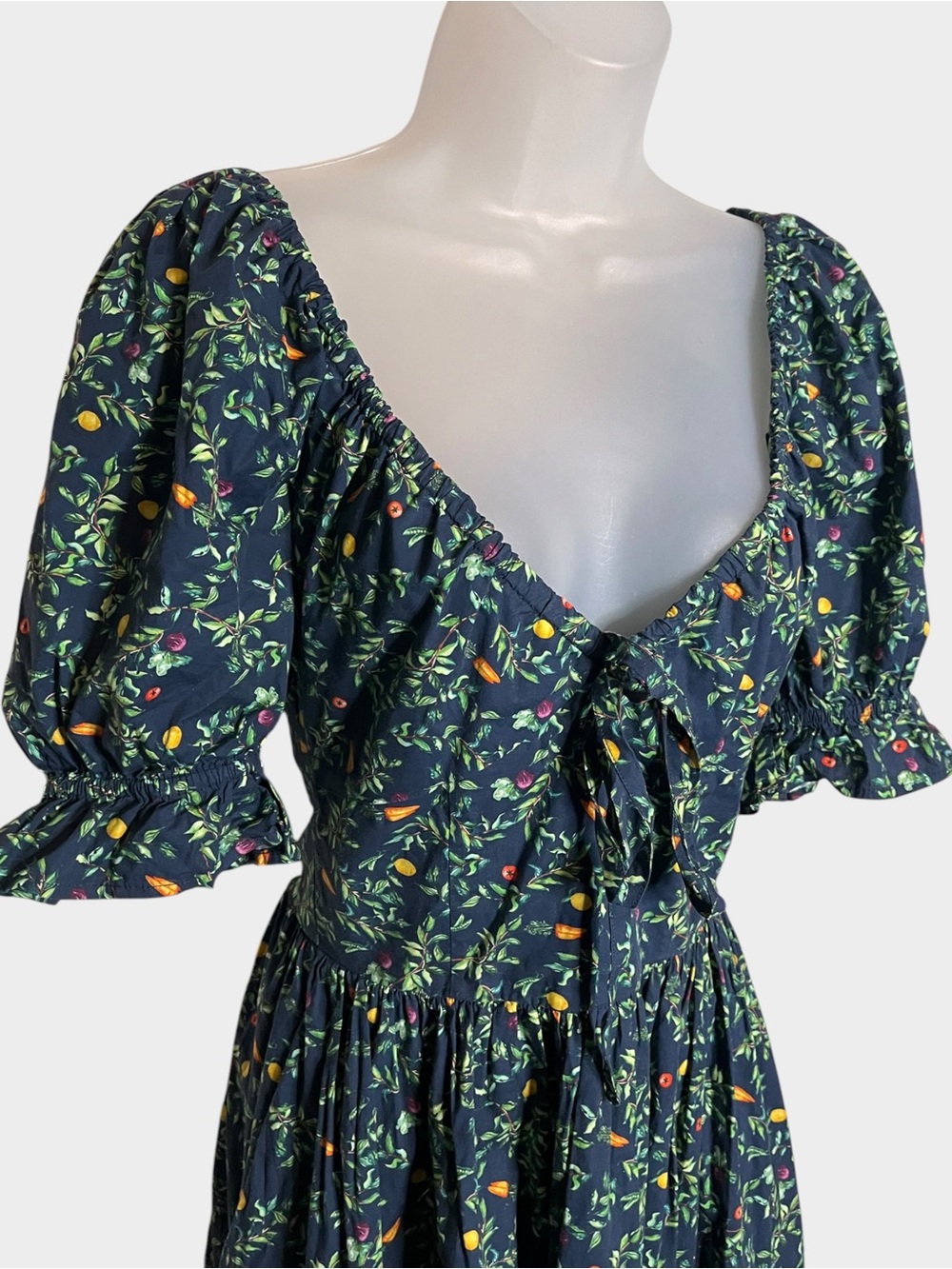 HILL HOUSE HOME Ophelia Midnight Garden Midi Dress XS - Picture 3 of 7